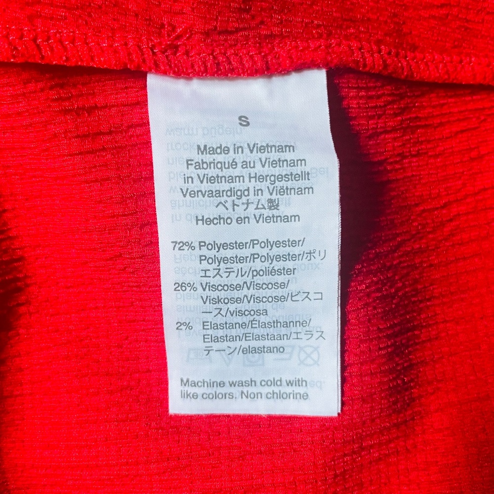Madewell Texture & Thread NWOT Small Red Peasant Top - Picture 5 of 9